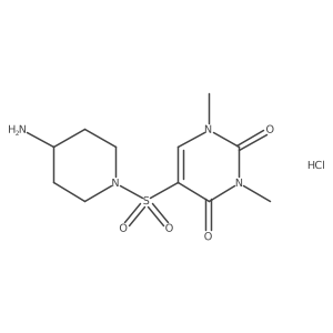 5-[(4-aminopiperidin-1-yl)sulfonyl]-1,3-dimethylpyrimidine-2,4(1H,3H)-dione hydrochloride Structure