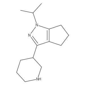 1-Isopropyl-3-(piperidin-3-yl)-1,4,5,6-tetrahydrocyclopenta[c]pyrazole结构式