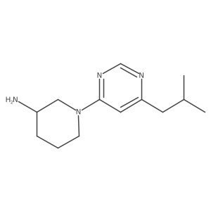 1-[6-(2-Methylpropyl)pyrimidin-4-yl]piperidin-3-amine结构式