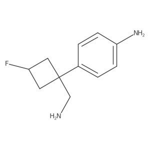 4-[(1r,3r)-1-(Aminomethyl)-3-fluorocyclobutyl]aniline Structure