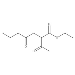 Ethyl 2-acetyl-4-oxoheptanoate结构式