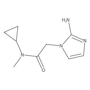 2-(2-amino-1H-imidazol-1-yl)-N-cyclopropyl-N-methylacetamide结构式