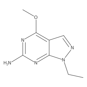 1-ethyl-4-methoxy-1H-pyrazolo[3,4-d]pyrimidin-6-amine结构式