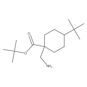Tert-butyl 1-(aminomethyl)-4-tert-butylcyclohexane-1-carboxylate Structure