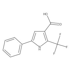 5-phenyl-2-(trifluoromethyl)-1H-pyrrole-3-carboxylic acid结构式