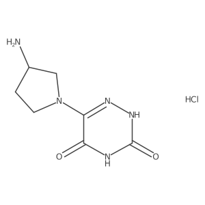 6-(3-Aminopyrrolidin-1-yl)-1,2,4-triazine-3,5(2H,4H)-dione hydrochloride Structure