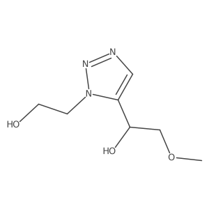 1-[1-(2-hydroxyethyl)-1H-1,2,3-triazol-5-yl]-2-methoxyethan-1-ol结构式