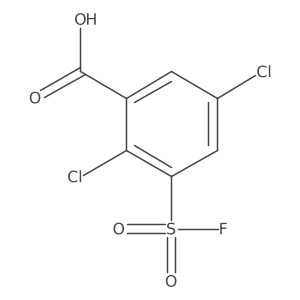 2,5-Dichloro-3-(fluorosulfonyl)benzoic acid Structure