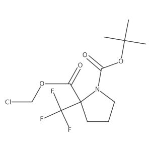1-Tert-butyl 2-chloromethyl 2-(trifluoromethyl)pyrrolidine-1,2-dicarboxylate Structure