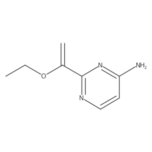 2-(1-Ethoxyethenyl)pyrimidin-4-amine结构式