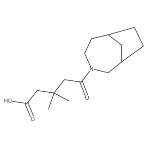 5-{3-Azabicyclo[4.2.1]nonan-3-yl}-3,3-dimethyl-5-oxopentanoic acid结构式