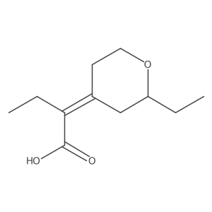 2-[(4E)-2-ethyloxan-4-ylidene]butanoic acid Structure