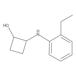 trans-2-[(2-Ethylphenyl)amino]cyclobutan-1-ol结构式