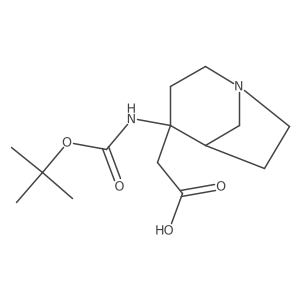 2-(4-{[(Tert-butoxy)carbonyl]amino}-1-azabicyclo[3.2.1]octan-4-yl)acetic acid结构式