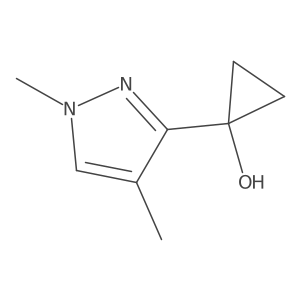 1-(1,4-dimethyl-1H-pyrazol-3-yl)cyclopropan-1-ol结构式
