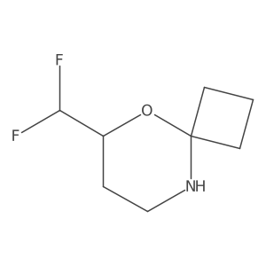 6-(Difluoromethyl)-5-oxa-9-azaspiro[3.5]nonane结构式