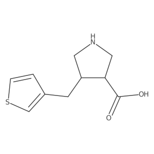 4-[(Thiophen-3-yl)methyl]pyrrolidine-3-carboxylic acid结构式