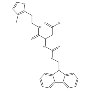 3-({[(9H-fluoren-9-yl)methoxy]carbonyl}amino)-3-{[2-(4-methyl-1,3-thiazol-5-yl)ethyl]carbamoyl}propanoic acid结构式