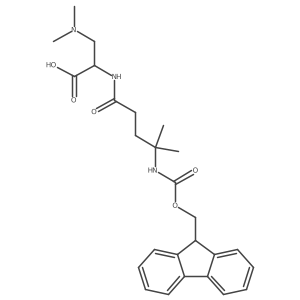 3-(dimethylamino)-2-[4-({[(9H-fluoren-9-yl)methoxy]carbonyl}amino)-4-methylpentanamido]propanoic acid Structure