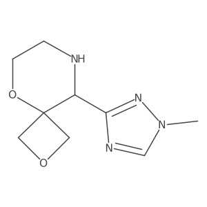 9-(1-methyl-1H-1,2,4-triazol-3-yl)-2,5-dioxa-8-azaspiro[3.5]nonane结构式