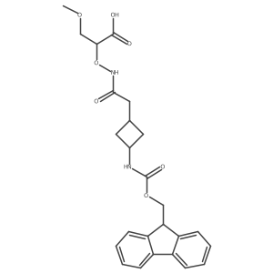 2-({2-[3-({[(9H-fluoren-9-yl)methoxy]carbonyl}amino)cyclobutyl]acetamido}oxy)-3-methoxypropanoic acid结构式