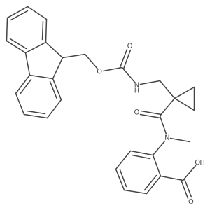 2-{N-methyl1-[({[(9H-fluoren-9-yl)methoxy]carbonyl}amino)methyl]cyclopropaneamido}benzoic acid Structure
