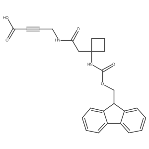4-{2-[1-({[(9H-fluoren-9-yl)methoxy]carbonyl}amino)cyclobutyl]acetamido}but-2-ynoic acid Structure