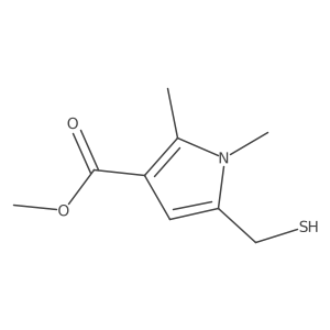 methyl 1,2-dimethyl-5-(sulfanylmethyl)-1H-pyrrole-3-carboxylate结构式