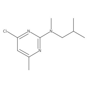 4-chloro-N,6-dimethyl-N-(2-methylpropyl)pyrimidin-2-amine结构式