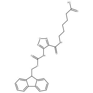 6-{[4-({[(9H-fluoren-9-yl)methoxy]carbonyl}amino)-1,2,5-oxadiazol-3-yl]formamido}hexanoic acid Structure