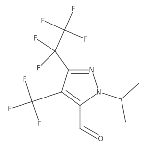 3-(1,1,2,2,2-pentafluoroethyl)-1-(propan-2-yl)-4-(trifluoromethyl)-1H-pyrazole-5-carbaldehyde Structure