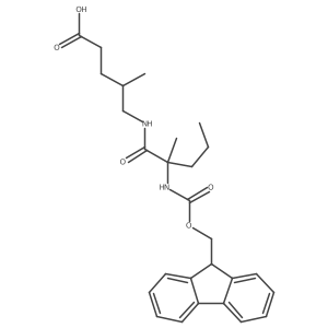 5-[2-({[(9H-fluoren-9-yl)methoxy]carbonyl}amino)-2-methylpentanamido]-4-methylpentanoic acid结构式