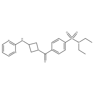 N,N-diethyl-4-(3-(pyrimidin-2-ylamino)azetidine-1-carbonyl)benzenesulfonamide Structure
