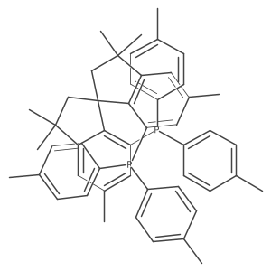 (3,3,3',3',5,5'-Hexamethyl-2,2',3,3'-tetrahydro-1,1'-spirobi[indene]-7,7'-diyl)bis(di-p-tolylphosphane) Structure