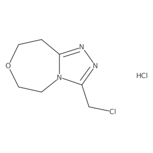 3-(Chloromethyl)-5,6,8,9-tetrahydro-[1,2,4]triazolo[4,3-d][1,4]oxazepine hydrochloride Structure