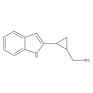 rac-[(1R,2R)-2-(1H-indol-2-yl)cyclopropyl]methanamine结构式