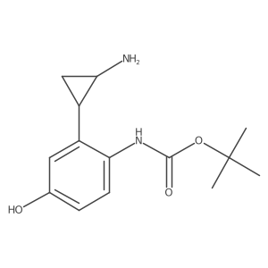 rac-tert-butyl N-{2-[(1R,2S)-2-aminocyclopropyl]-4-hydroxyphenyl}carbamate结构式