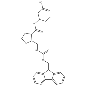 (3S)-3-{[(1RS,2SR)-2-[({[(9H-fluoren-9-yl)methoxy]carbonyl}amino)methyl]cyclopentyl]formamido}pentanoic acid结构式