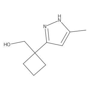 [1-(5-methyl-1H-pyrazol-3-yl)cyclobutyl]methanol Structure
