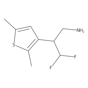 2-(2,5-Dimethylthiophen-3-yl)-3,3-difluoropropan-1-amine Structure