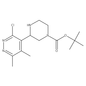 Tert-butyl 3-(3-chloro-5,6-dimethylpyridazin-4-yl)piperazine-1-carboxylate结构式