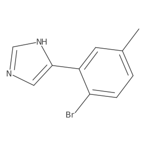 4-(2-bromo-5-methylphenyl)-1H-imidazole结构式