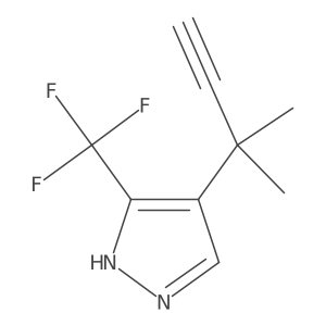4-(2-methylbut-3-yn-2-yl)-3-(trifluoromethyl)-1H-pyrazole Structure