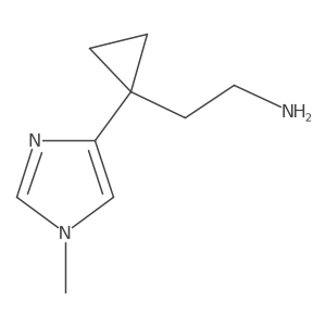 2-[1-(1-methyl-1H-imidazol-4-yl)cyclopropyl]ethan-1-amine结构式