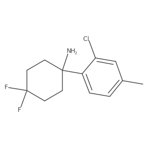 1-(2-Chloro-4-methylphenyl)-4,4-difluorocyclohexan-1-amine Structure