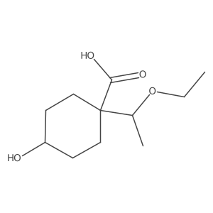 1-(1-Ethoxyethyl)-4-hydroxycyclohexane-1-carboxylic acid Structure