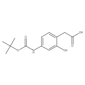 2-(4-{[(Tert-butoxy)carbonyl]amino}-2-hydroxyphenyl)acetic acid结构式
