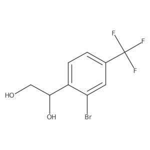 1-[2-Bromo-4-(trifluoromethyl)phenyl]ethane-1,2-diol结构式