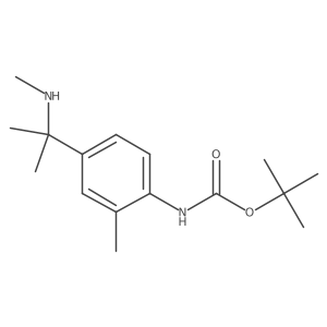tert-butyl N-{2-methyl-4-[2-(methylamino)propan-2-yl]phenyl}carbamate结构式
