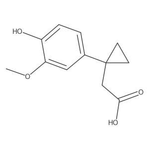 2-[1-(4-Hydroxy-3-methoxyphenyl)cyclopropyl]acetic acid Structure